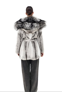 2025-2026 Fall Winter collection Natural cross mink with Silver fox