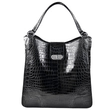 Load image into Gallery viewer, Crocodile Rainier bag in Black Shinny
