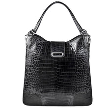 Load image into Gallery viewer, Crocodile Rainier bag in Black Shinny